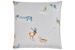 Fischbacher It´s snowing my Deer B27 Satin grau